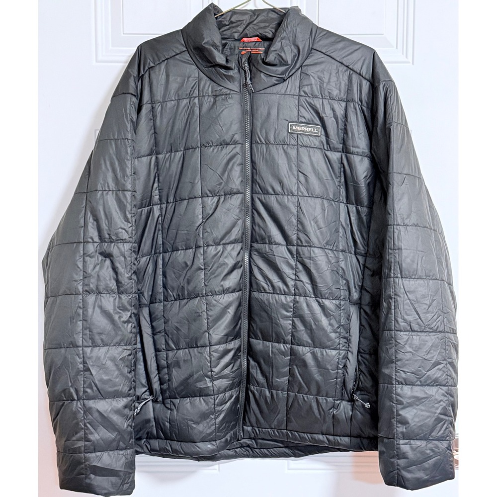 Merrell Black Puffer Quilted Jacket SZ XXL‎ Ultra Comfortable Handsome Outdoors